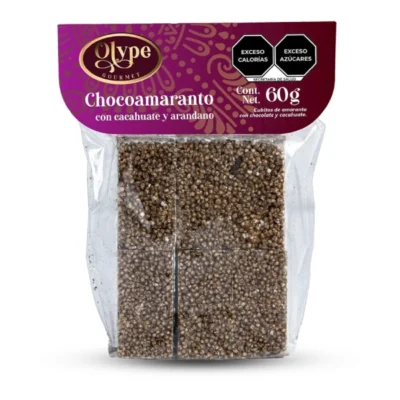 Chocoamaranto con cacahuate y arandano